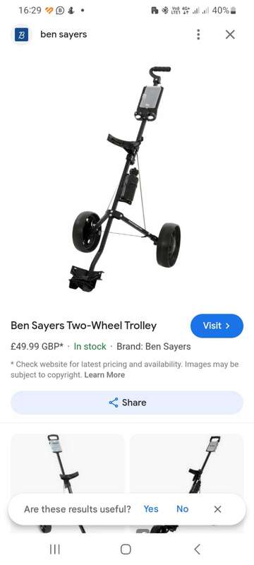 Two-wheel trolley golf cart