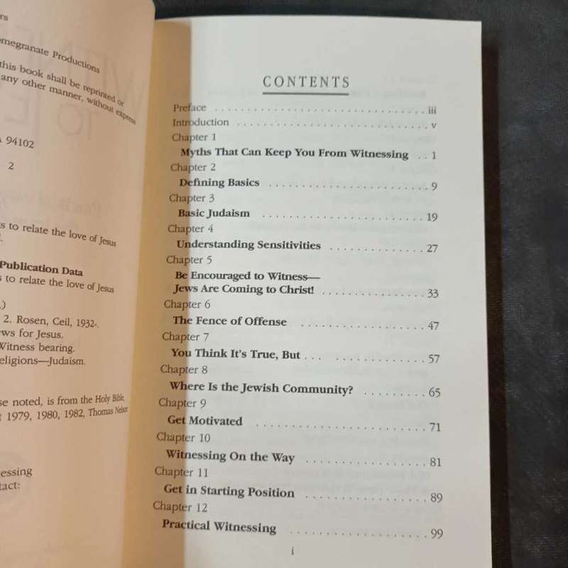 Witnessing to Jews. Practical ways to relate the love of Jesus. Moishe and Ceil Rosen