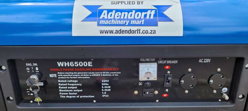 Mac Afric Almost-New Quick-Start Petrol Generator (WH6500E)