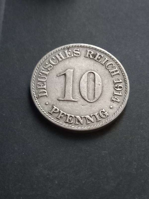 1914 Germany 10 Pfennig