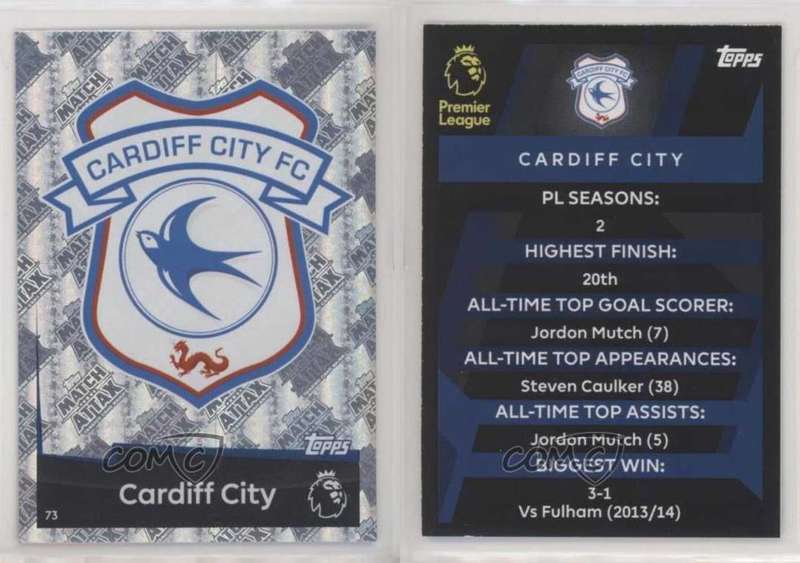 Cardiff City badge 73 match attax premier league 2018/19