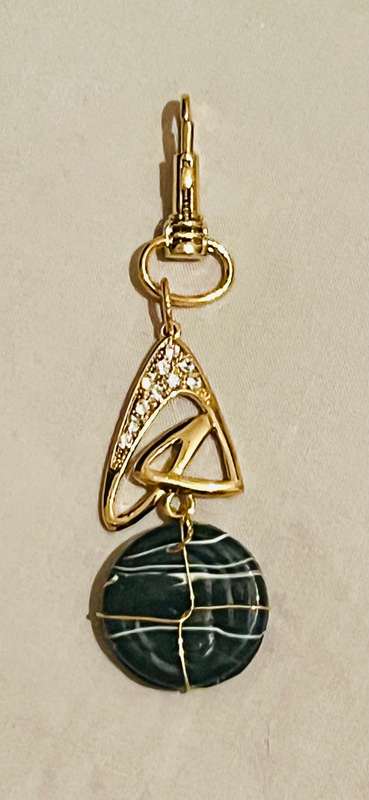 Bag charm black stone and diamante