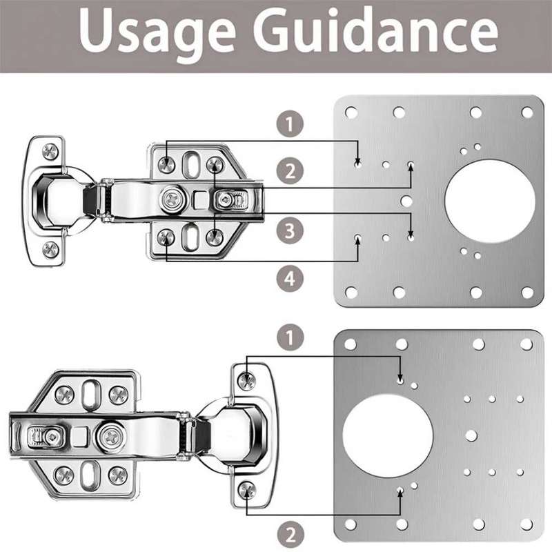 Cupboard hinge repair plates