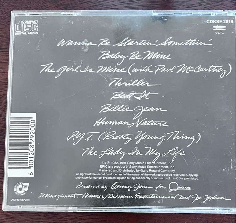 Thriller - Michael Jackson (CDKSF 2819)
