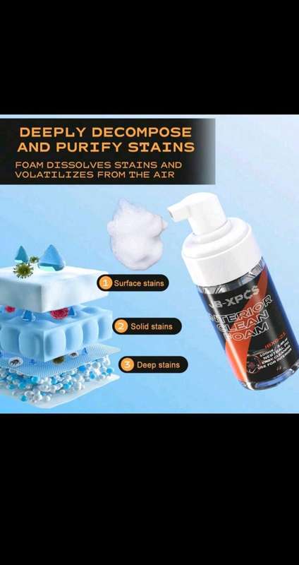 Interior Cleaner Water-free Foam Spray.