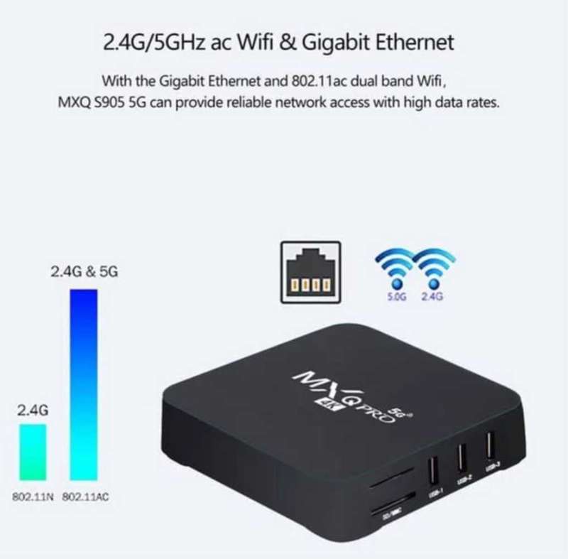 HD 4K Android 9.0 Smart Set Top TV Box WIFI With Remote Control