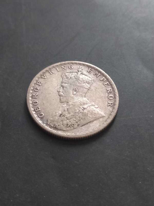 1921 India Silver Half Rupee