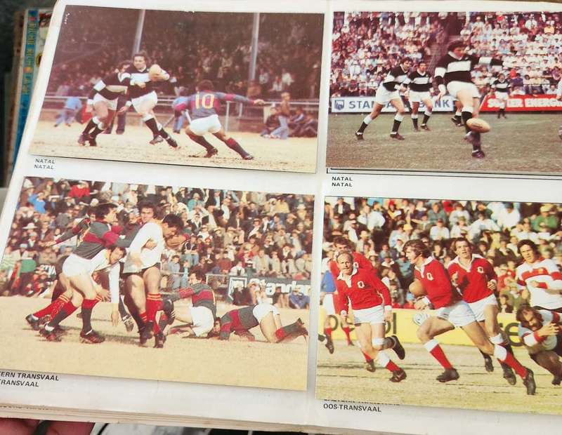 Rugby Postcards in Collectors Album (complete) -1974 for Lions Tour - HUGELY collectible