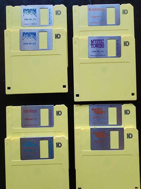 Vintage floppy disk Games