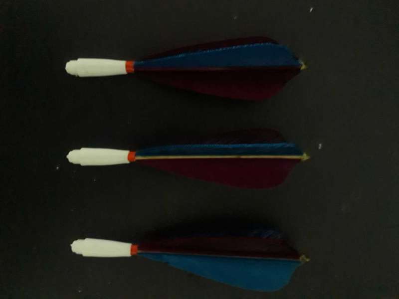 Feathered dart flights. Vintage