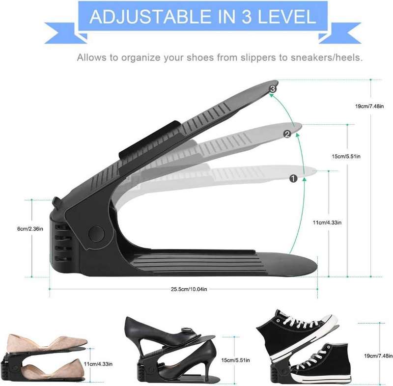 Adjustable Shoe Organizer / Shoe Slots (read)