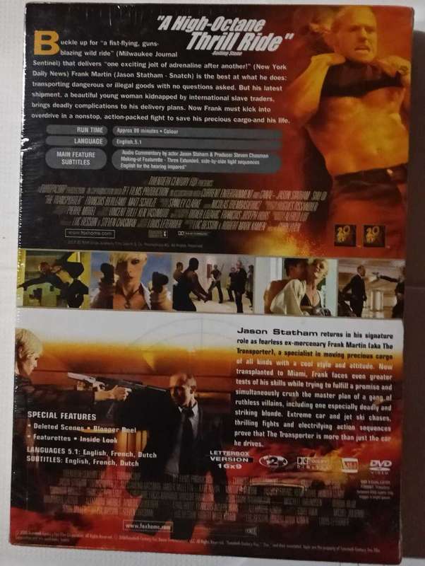 The Transporter 1 and 2 DVD boxset (Sealed)