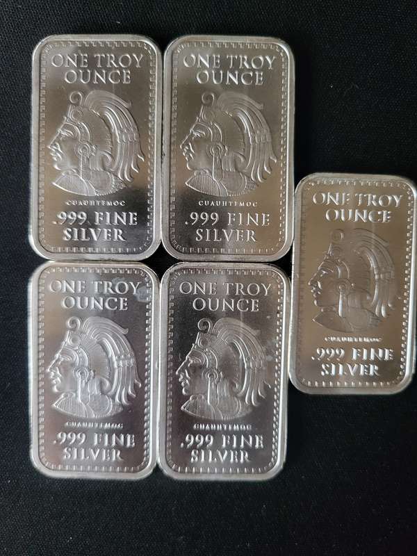 Aztec calendar 1 oz silver bar