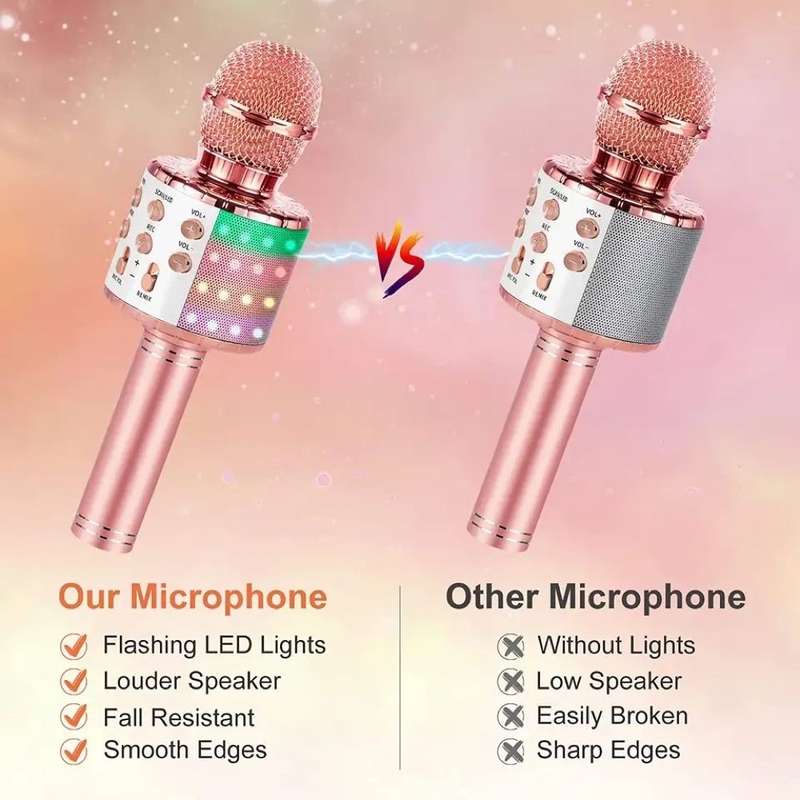 Microphone Speaker BT Karaoke Consender Handheld Microphone