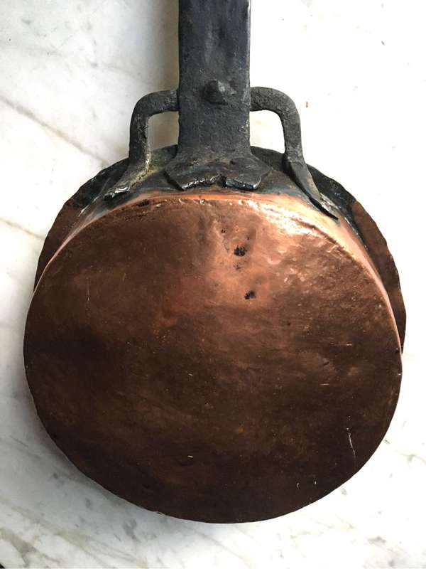 Antique copper pan