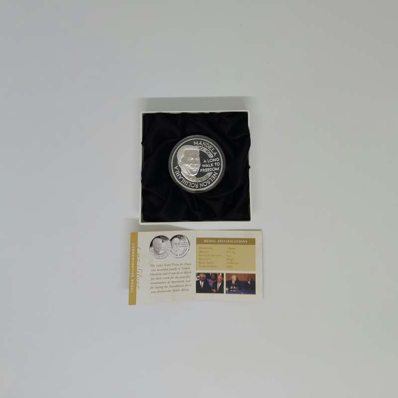 1 oz Nelson Mandela & FW de Klerk .925 Silver Medallion