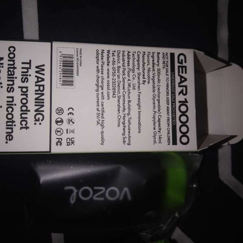 Vozol Vape Cool Mint Flavor