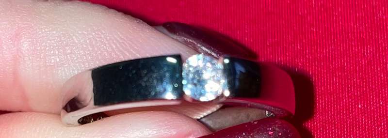 18ct White Gold Plated 0.25ct Moissanite Ring