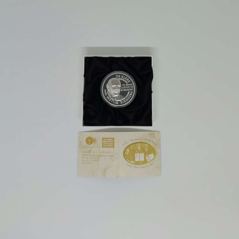 1 oz Nelson Mandela & FW de Klerk .925 Silver Medallion