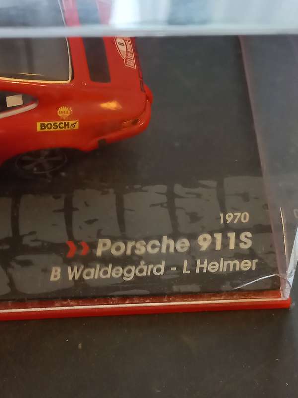 Porsche 911S Rally Dies cast Model No.6 Monte Carlo 1970 Waldegaard 1/43 Scale