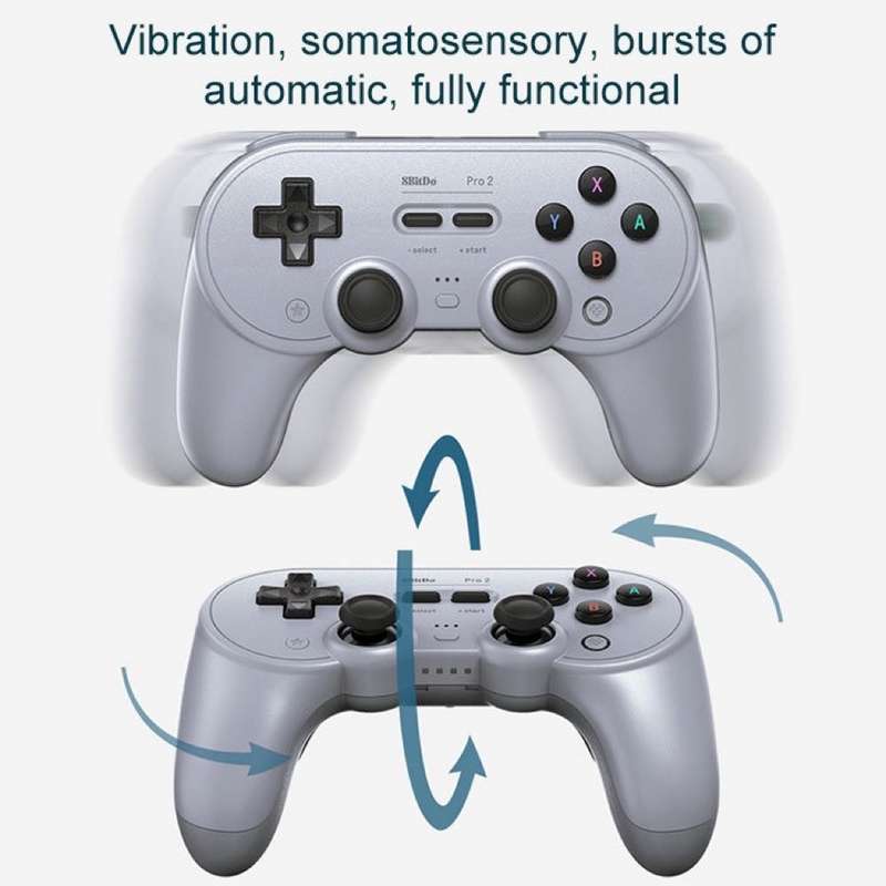 8Bitdo SN30 PRO 2 Wireless Bluetooth Gamepad Joystick for Switch / Android / PC (Grey)