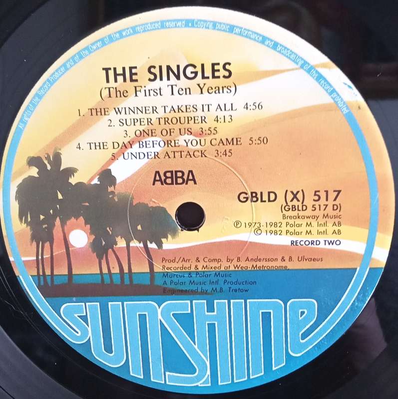 ABBA - THE SINGLES - DOUBLE ALBUM LP VINYL RECORD