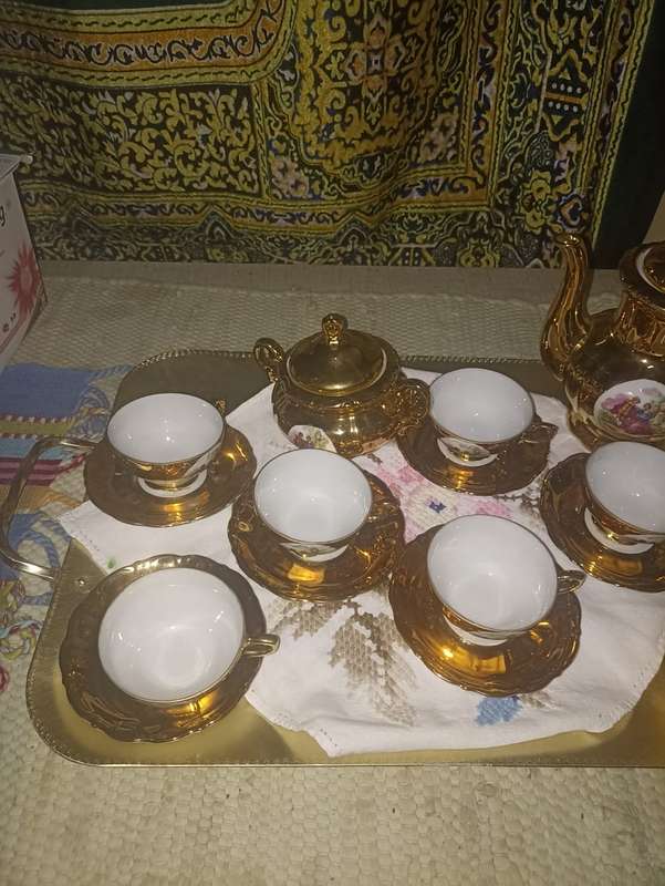 Eskay 22 carat gold plated teaset