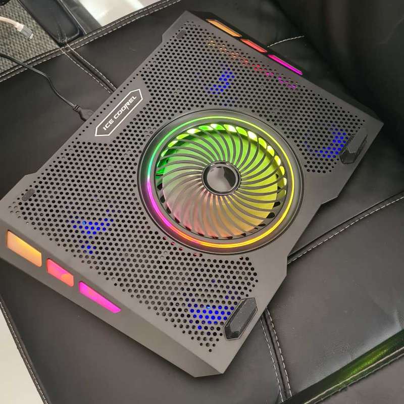 RGB gaming laptop cooler. Work laptop Cooler