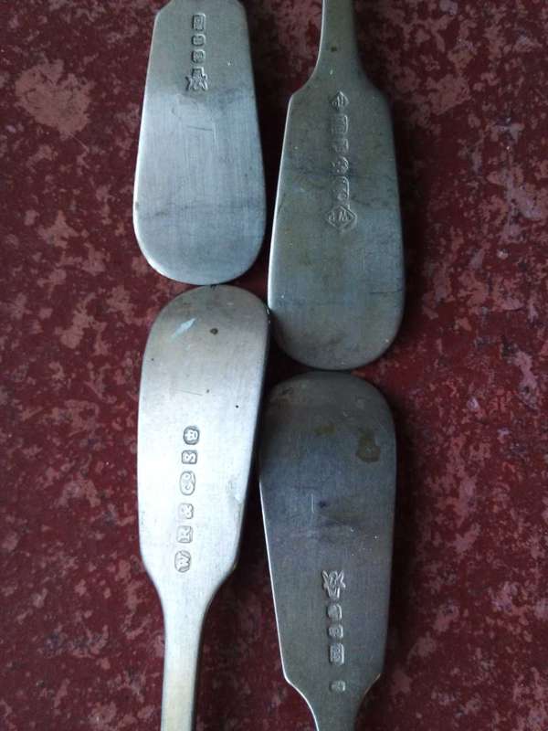 Sterling silver forks x 4