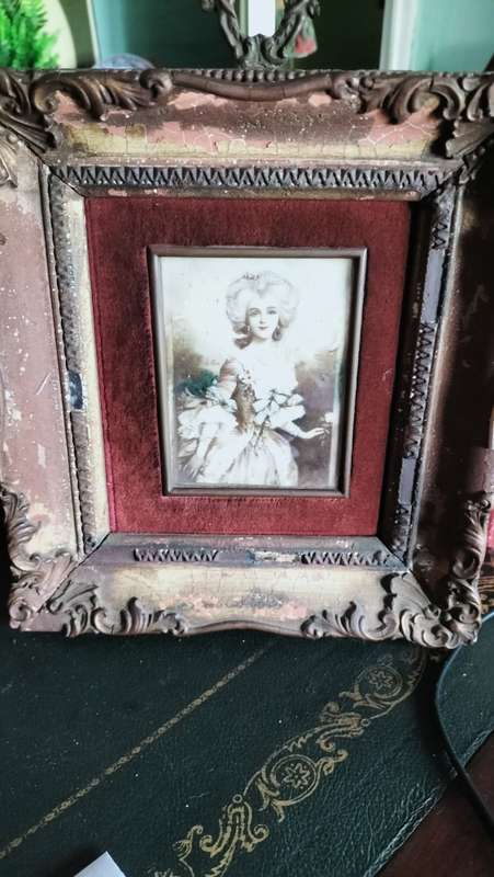 Miniature Portrait Painting of a Woman Signed Willis