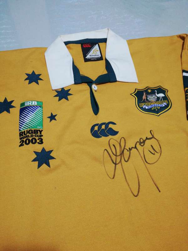 Australia RWC 2003 Jersey signed David Campese Size 3XL