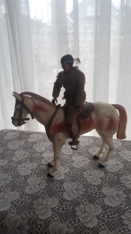 VINTAGE TOYS: VINTAGE 1970`S TONTO WITH SCOUT HIS HORSE - RARE FIND