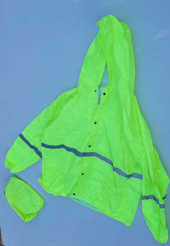 Quality Lime (M) Reflective 2-Piece Rain Coat