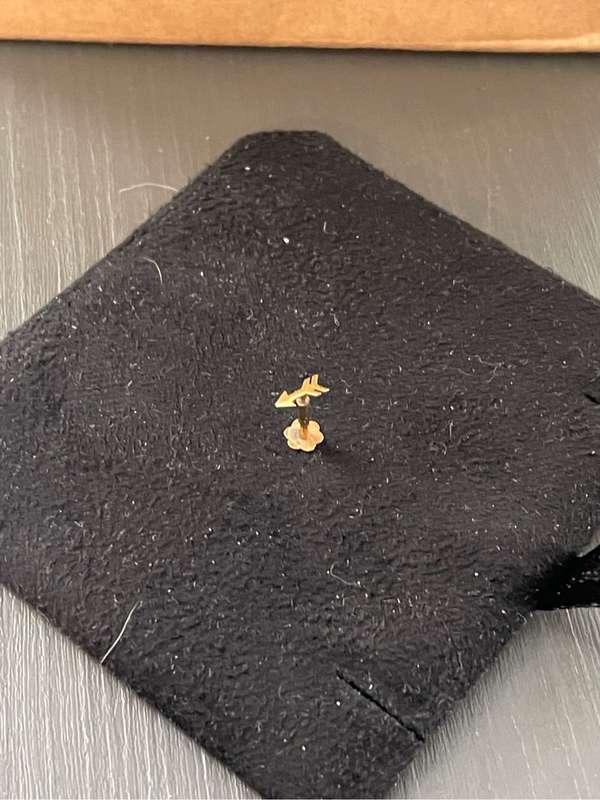 9ct Yellow Gold Flatback Earring
