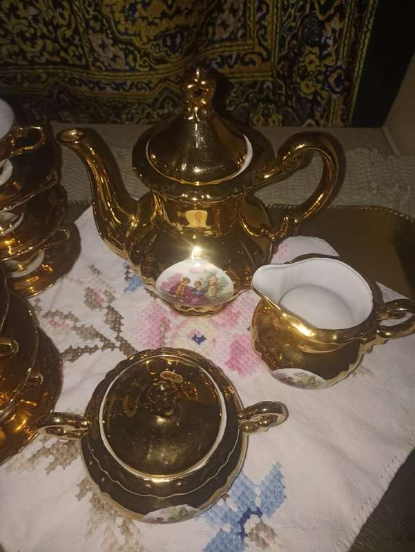Eskay 22 carat gold plated teaset