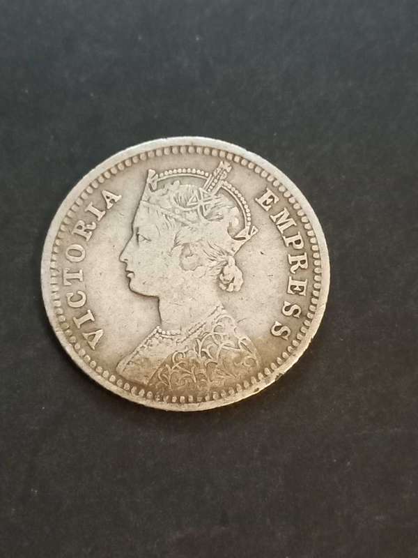 1882 Indië Silver Quarter Rupee