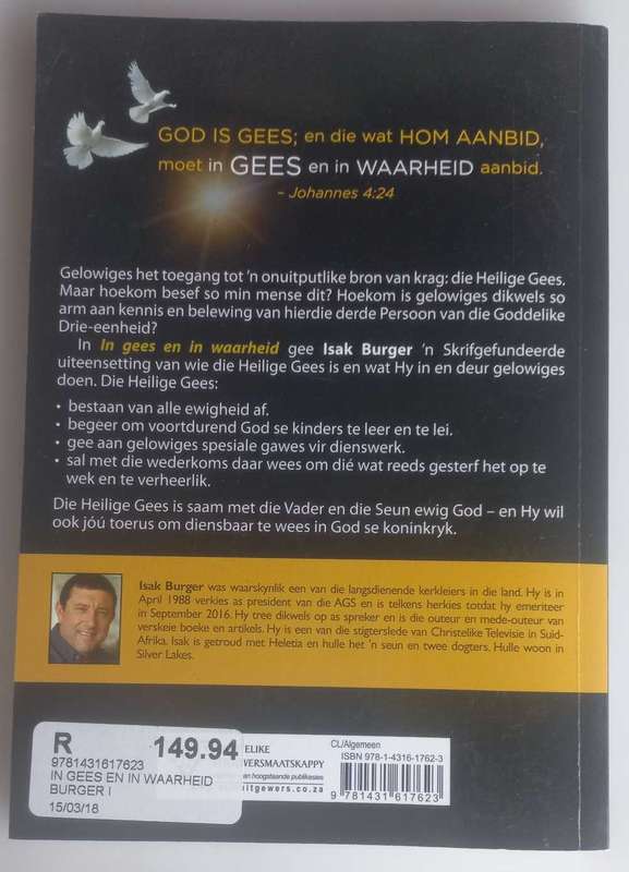 In gees en in waarheid deur Isak Burger