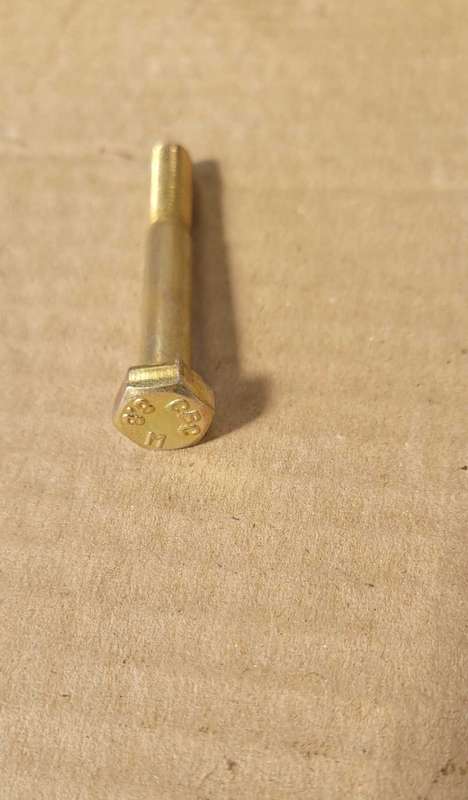 Hex Bolt M8 x 65 mm-Yellow. (BID PER PAK OF 20x)