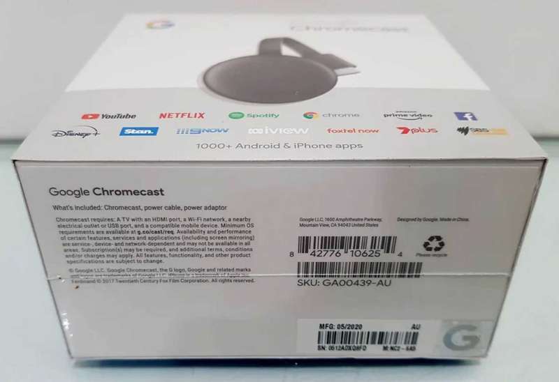 Google Chrome Third Generation HDMI Digital Media Video Transmitter