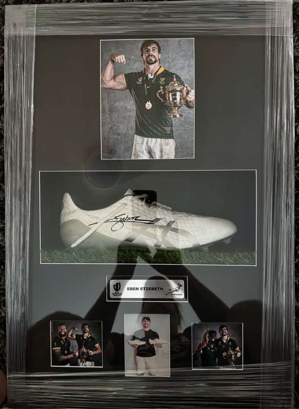 Springbok Rugby Legend Eben Etzebeth Signed boot