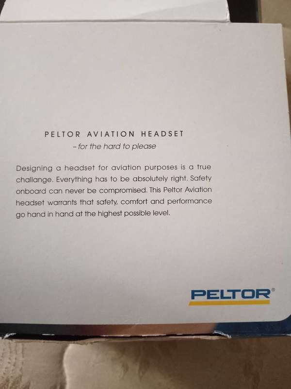 Helicopter headset, make: Peltor Aviation, Model No. 8103
