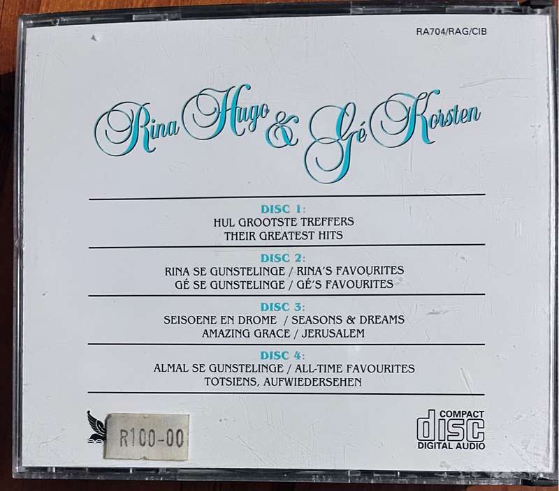 4CD set Rina Hugo & Gé Korsten (Readers Digest)