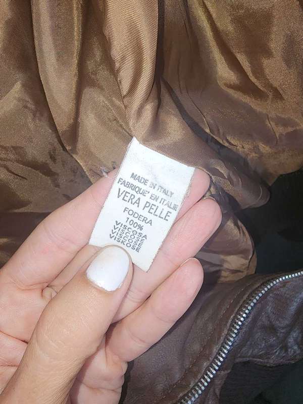 Ladies Genuine Leather Zip Up Jacket