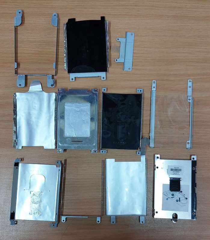 Lot of 11x Laptop Internal Hard Drive Cages Caddies