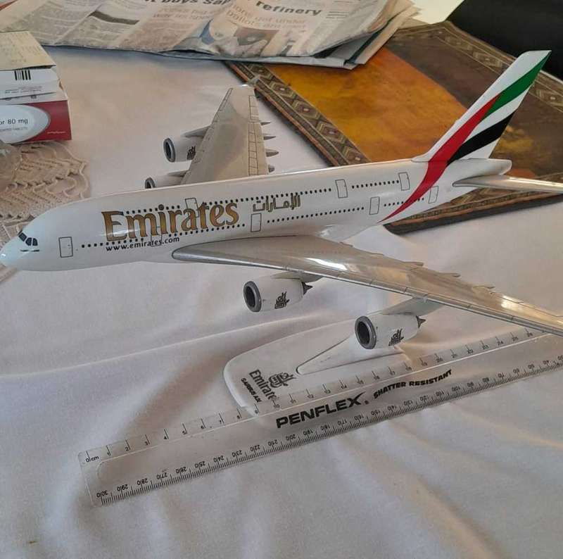 Emirates Airbus A380 Plastic Model