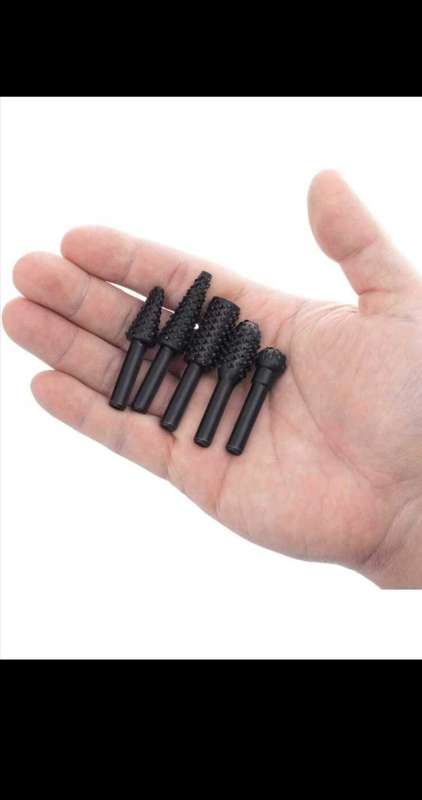 5 pc Rotary Rasp wood carving bits