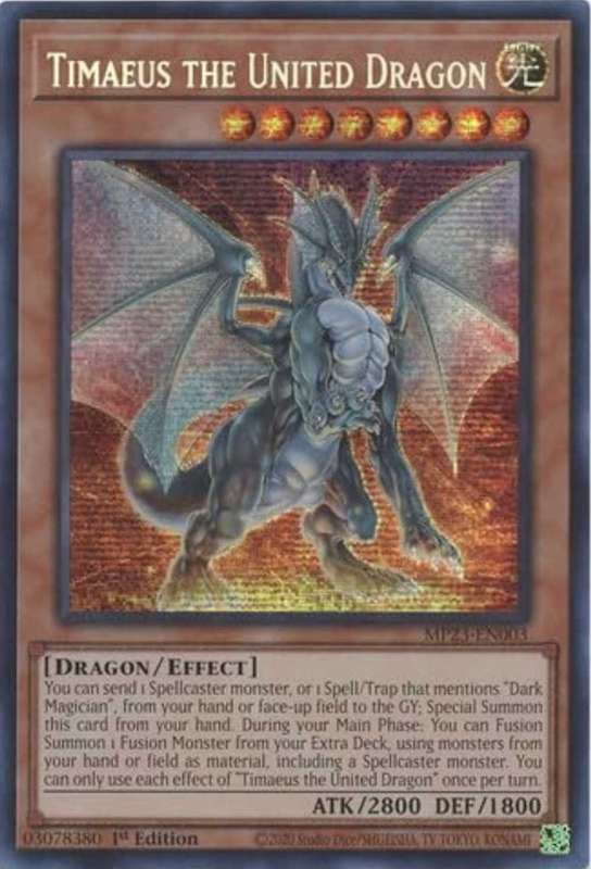 Yugioh Timaeus The United Dragon card