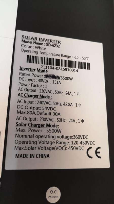 !Sale!Combo speci5.5KW 48V hoselect Parallel inverter with a 51V 100AH 5.1KWH Easton Lifepo4 battery