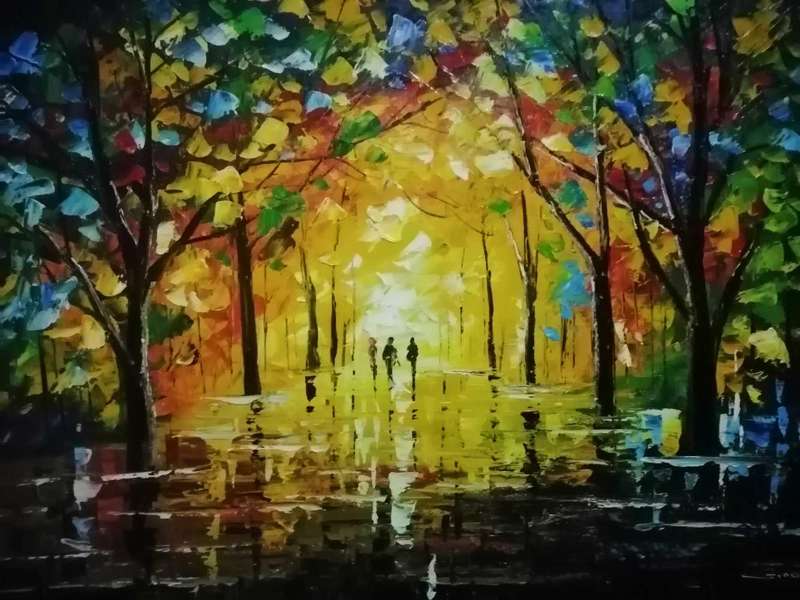 BEAUTIFUL LANDSCAPE DONE ON CANVAS. READY FOR A NEW HOME!!
