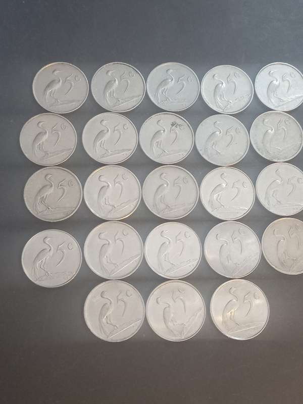 1965 - 1982 RSA 5 cent collection. One bid for the lot